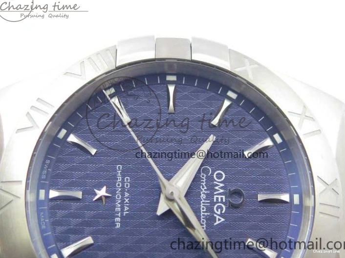 0205 SunProtective Constellation 38mm SS VSF 1:1 Best Edition Blue Textured Dial on SS Bracelet A8500 Super Clone 7917